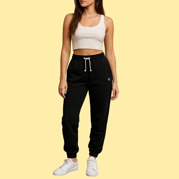 🏋️‍♀️ Champion Black Jogger Sweatpants - Size M | Comfy & Classic - Picture 1 of 8